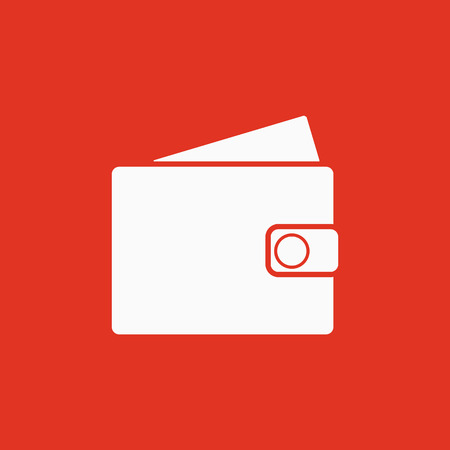 The wallet icon. Purse symbol. Flat Vector illustrationのイラスト素材