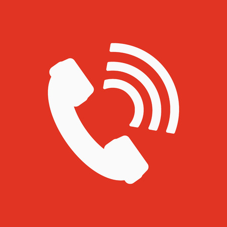 The phone icon. Phone symbol. Flat Vector illustrationのイラスト素材