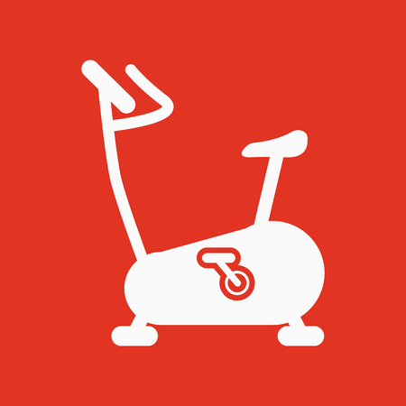 The exercise bike icon. Exercycle symbol. Flat Vector illustrationのイラスト素材