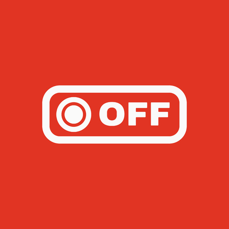 The off button icon. Off switch symbol. Flat Vector illustration. Buttonのイラスト素材