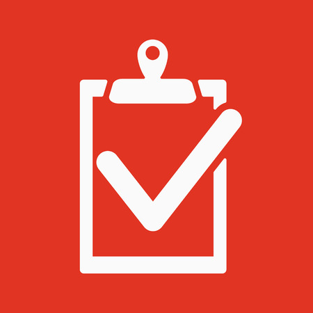 The clipboard icon. checklist symbol. Flat Vector illustration. Button Setのイラスト素材