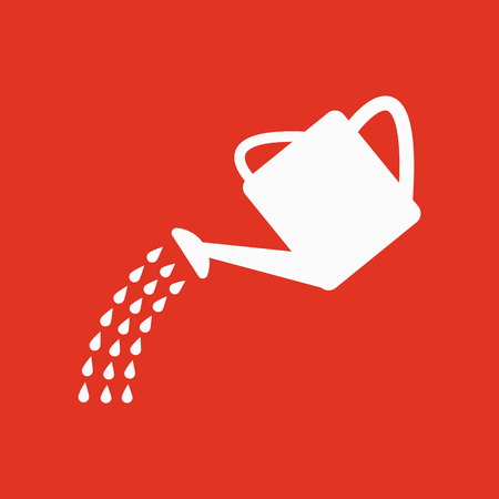 The watering can icon. Irrigation symbol. Flat Vector illustrationのイラスト素材