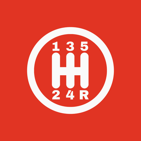 The manual gearshift icon. Car and transmission symbol. Flat Vector illustrationのイラスト素材