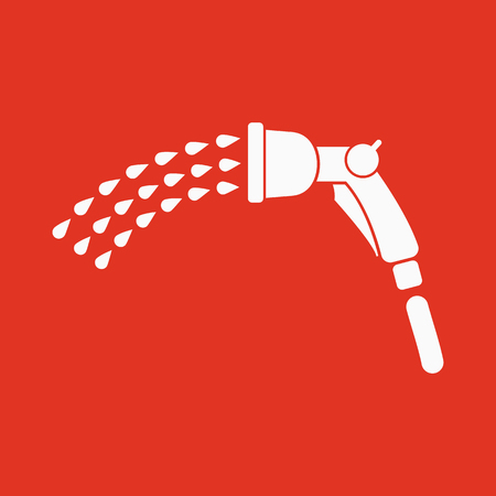 The spray gun icon. Irrigation and watering symbol. Flat Vector illustrationのイラスト素材