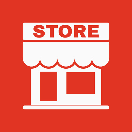 The store icon. Shop and retail, market symbol. Flat Vector illustrationのイラスト素材