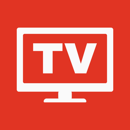 The tv icon. Television and telly, telecasting, broadcast symbol. Flat Vector illustrationのイラスト素材