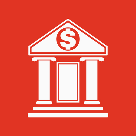 The bank icon. Banking and finance symbol. Flat Vector illustrationのイラスト素材