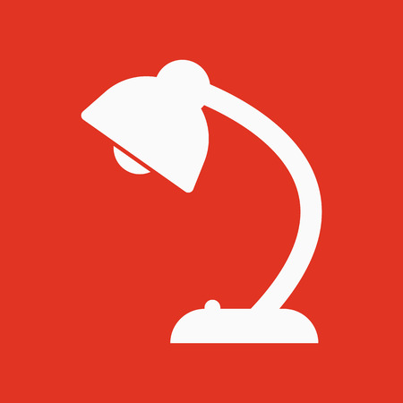 The table lamp icon. Reading-lamp and lighting, illumination, light symbol. Flat Vector illustrationのイラスト素材