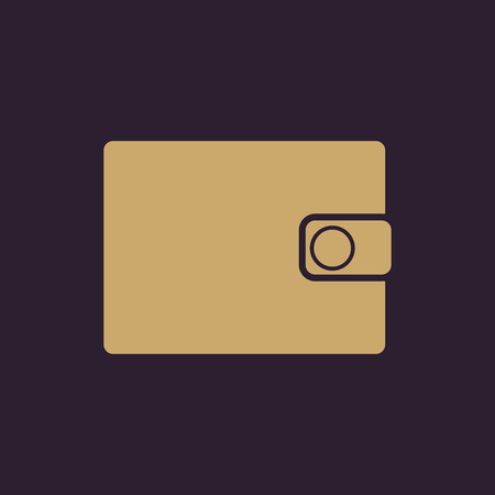 The wallet icon. Purse symbol. Flat Vector illustrationのイラスト素材