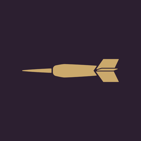 The dart icon. Game symbol. Flat Vector illustrationのイラスト素材