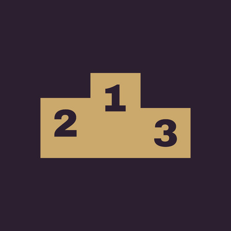 The pedestal icon. Podium symbol. Flat Vector illustrationのイラスト素材