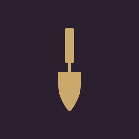 The shovel icon. Spade symbol. Flat Vector illustrationのイラスト素材