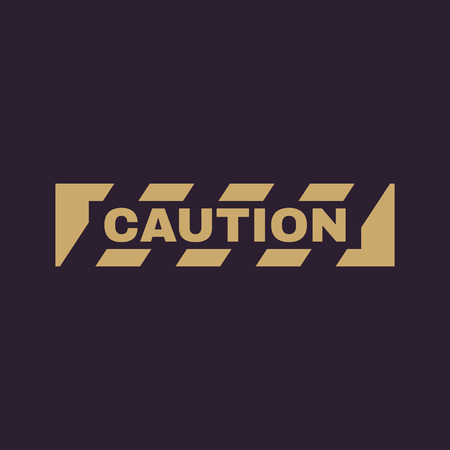 The caution icon. Danger and hazard, attention symbol. Flat Vector illustrationのイラスト素材