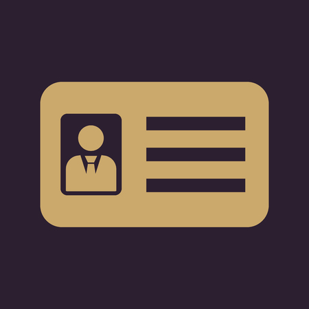 The accreditation icon. Admission and badge, identification, pass,  drivers license symbol. Flat Vector illustrationのイラスト素材