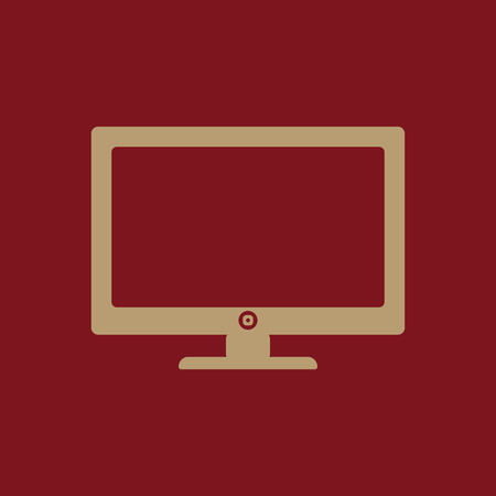 The screen icon. Monitor symbol. Flat Vector illustrationのイラスト素材