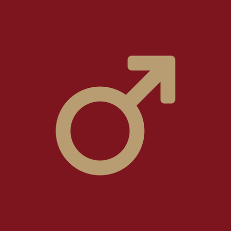 The male icon. Man symbol. Flat Vector illustrationのイラスト素材