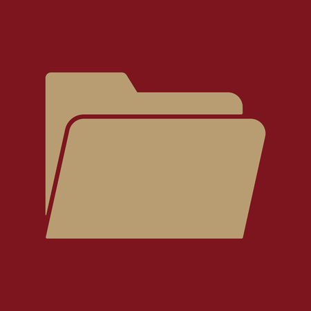 The folder icon. File symbol. Flat Vector illustrationのイラスト素材