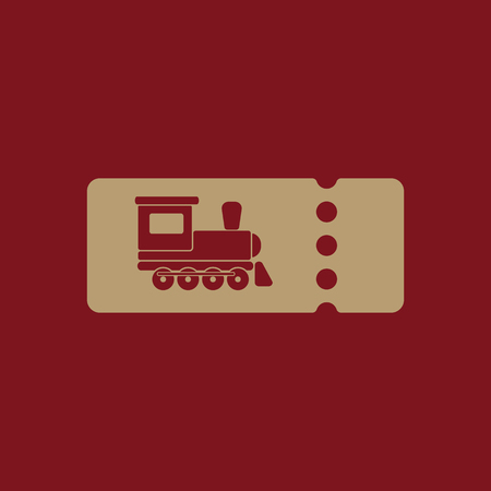 The blank train ticket icon. Travel symbol. Flat Vector illustrationのイラスト素材