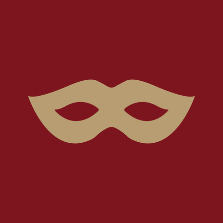 The festive mask icon. Masquerade and Carnival symbol. Flat Vector illustrationのイラスト素材