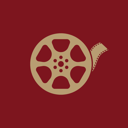 The video icon. Movie symbol. Flat Vector illustrationのイラスト素材