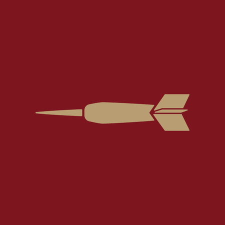 The dart icon. Game symbol. Flat Vector illustrationのイラスト素材