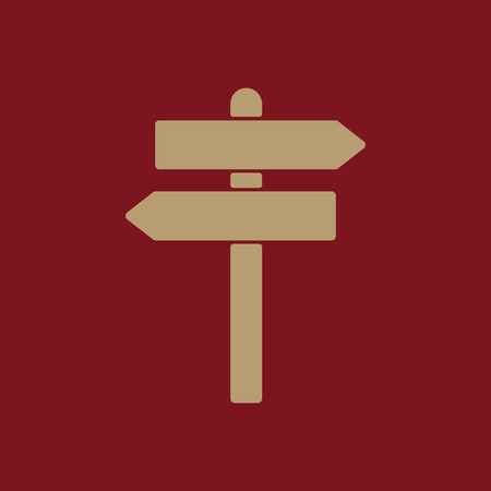 The signpost icon. Pointer symbol. Flat Vector illustrationのイラスト素材