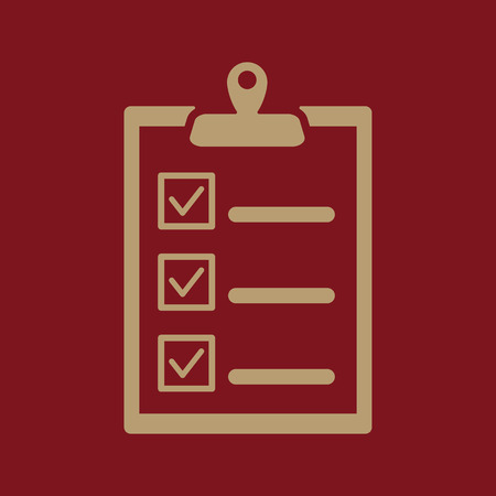 The checklist icon. Clipboard symbol. Flat Vector illustrationのイラスト素材