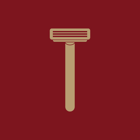 The shaving razor icon. Shaver symbol. Flat Vector illustrationのイラスト素材
