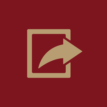 The share icon. Action symbol. Flat Vector illustrationのイラスト素材