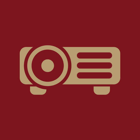 The projector icon. Presentation symbol. Flat Vector illustrationのイラスト素材