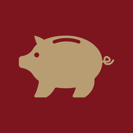 The moneybox icon. Cash and money, wealth, savings symbol. Flat Vector illustrationのイラスト素材