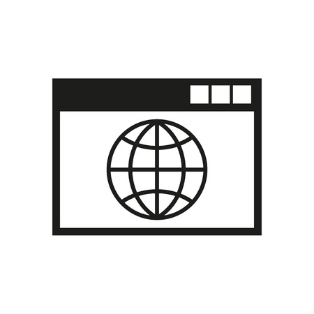 The WWW icon. SEO and browser, development symbol. UI. Web. . Sign. Flat design. App. Stock vectorのイラスト素材