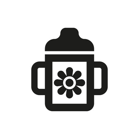 Feeding cup icon. design. Baby bottle symbol. web. graphic. AI. app. . object. flat. image. sign. eps. art. picture - stock vectorのイラスト素材