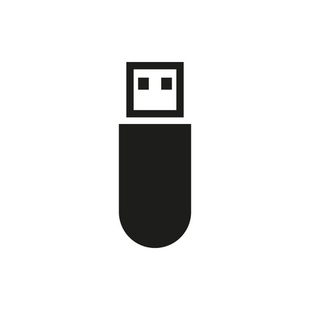The usb icon. Transfer and connection, data symbol. UI. Web. . Sign. Flat design. App. Stock vectorのイラスト素材