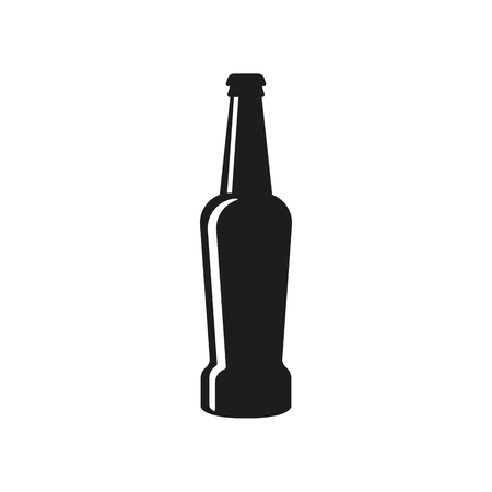 Bottle of beer icon. Beer and pub, bar symbol. UI. Web. . Sign. Flat design. App.Stock vectorのイラスト素材