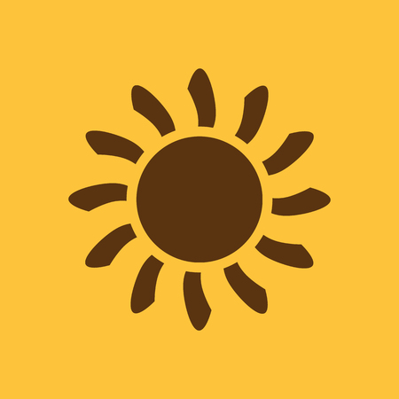The sunrise icon. Sunrise and sunshine, weather, sun symbol. UI. Web. Logo. Sign. Flat design. App. Stock vectorのイラスト素材