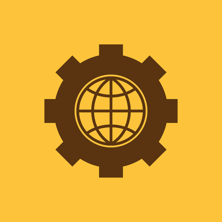 The website optimization icon. WWW and browser, development, seo, website optimization symbol. UI. Web. Logo. Sign. Flat design. App. Stock vectorのイラスト素材