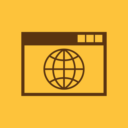 The WWW icon. SEO and browser, development, WWW symbol. UI. Web. Logo. Sign. Flat design. App. Stock vectorのイラスト素材