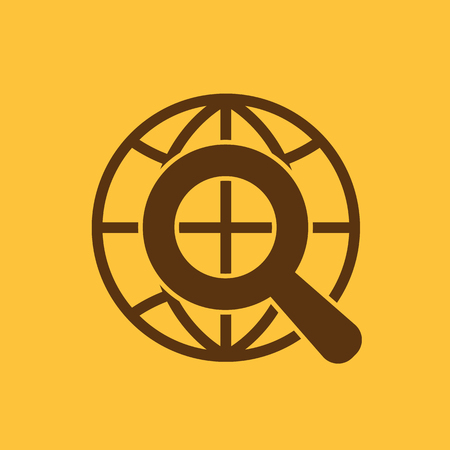 The SEO icon. WWW and browser, development, seo symbol. UI. Web. Logo. Sign. Flat design. App. Stock vectorのイラスト素材