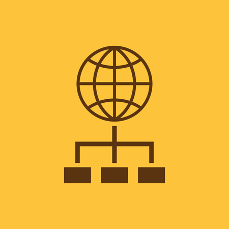 The SEO icon. WWW and browser, development, search, SEO symbol. UI. Web. Logo. Sign. Flat design. App. Stock vectorのイラスト素材