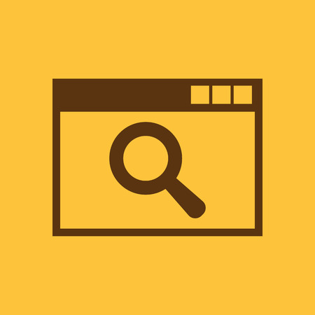 The SEO icon. WWW and browser, development, search, SEO symbol. UI. Web. Logo. Sign. Flat design. App. Stock vectorのイラスト素材