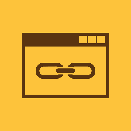 The website link icon. WWW and browser, development, seo, The website link icon. WWW and browser, development, seo symbol. UI. Web. Logo. Sign. Flat design. App. symbol. UI. Web. Logo. Sign. Flat design. App. Stock vectorのイラスト素材