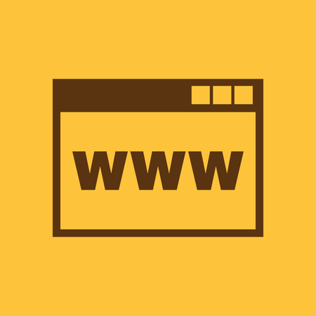 The WWW icon. SEO and browser, development, WWW symbol. UI. Web. Logo. Sign. Flat design. App. Stock vectorのイラスト素材