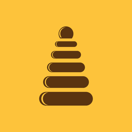 Pyramid toy icon.vector design. Childrens pyramid symbol. web. graphic. JPG. AI. app. logo. object. flat. image. sign. eps. art. picture - stock vectorのイラスト素材