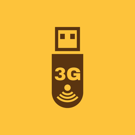 The 3g adapter icon. Transfer and connection, data, 3g symbol. UI. Web. Logo. Sign. Flat design. App. Stock vectorのイラスト素材