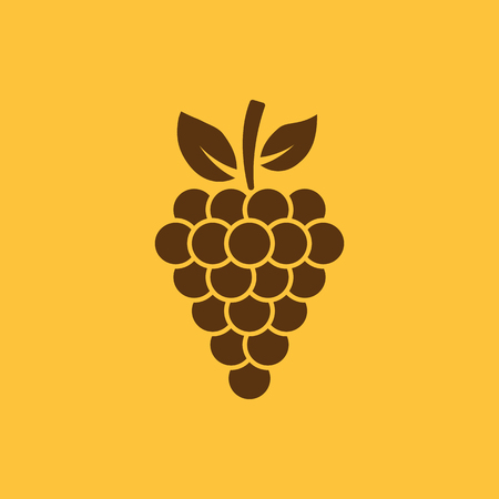 The grapes icon. Grape, grapes, wine symbol. UI. Web. Logo. Sign. Flat design. App. Stock vectorのイラスト素材