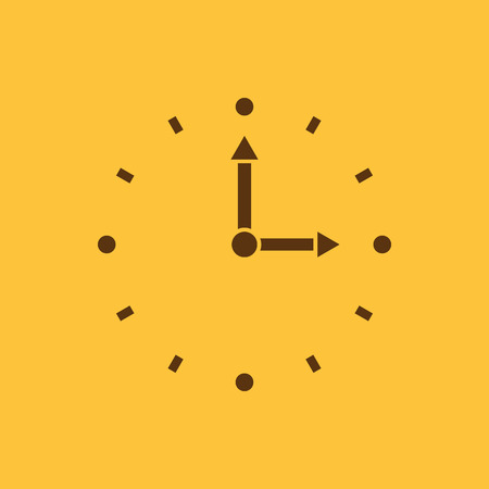 Time, clock icon. Time and watch, timer, clock symbol. UI. Web. Logo. Sign. Flat design. App. Stock vectorのイラスト素材