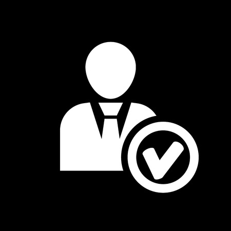 The add user icon. Add friend and avatar symbol. UI. Web. . Sign. Flat design. App. Stock vectorのイラスト素材