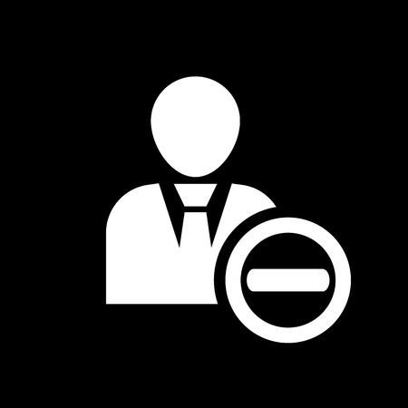 The delete user icon. Delete a user friend and avatar symbol. UI. Web. . Sign. Flat design. App. Stock vectorのイラスト素材