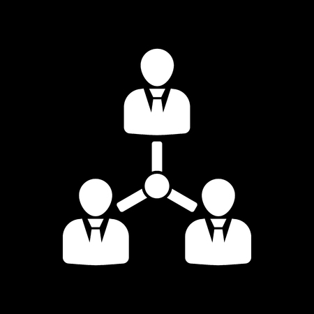 The management and teamwork icon. Team and group, teamwork, people, alliance, management symbol. UI. Web. . Sign. Flat design. App. Stock vectorのイラスト素材